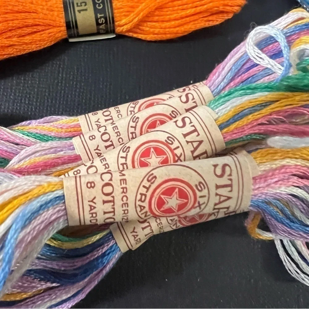 Lot of Vintage Embroidery Floss and Tools